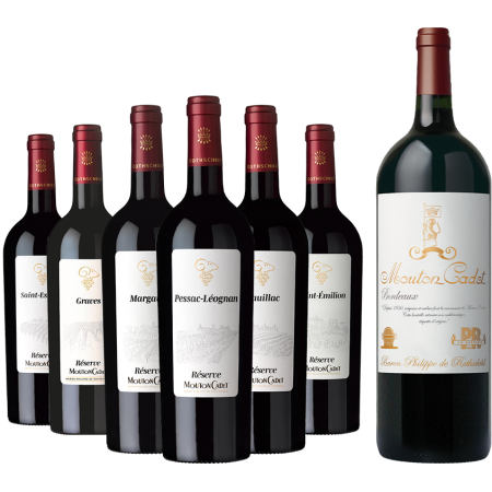 Pack 6 Bouteilles Mouton Cadet Héritage 2023 - Baron Philippe de Rothschild + 1 Magnum Mouton Cadet Héritage 2022 Offert Pack 6 Bouteilles Mouton Cadet Héritage 2023 - Baron Philippe de Rothschild + 1 Magnum Mouton Cadet Héritage 2022 Offert