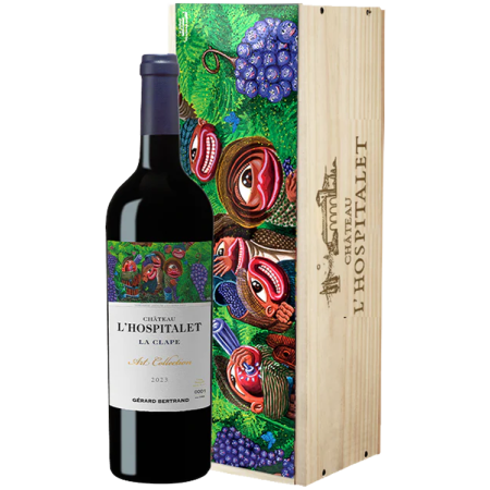 Château l'Hospitalet - Grand Vin Rouge 2023 - Éd. limitée Hervé di Rosa - Gérard Bertrand Château l'Hospitalet - Grand Vin Rouge 2023 - Éd. limitée Hervé di Rosa - Gérard Bertrand
