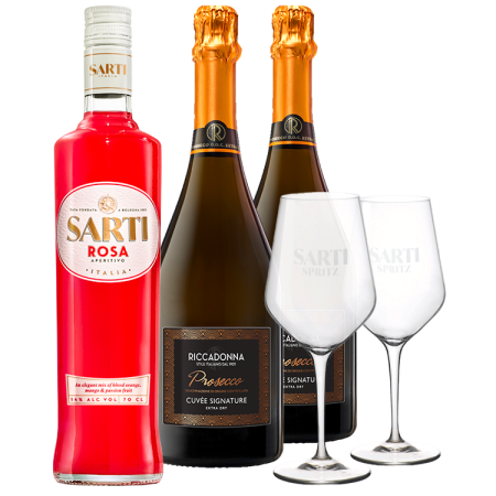 Pack 1 Sarti + 2 Prosecco Ricadonna + 2 Verres Offerts Pack 1 Sarti + 2 Prosecco Ricadonna + 2 Verres Offerts