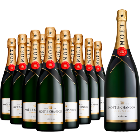 Pack 12 bouteilles Champagne Moët & Chandon Brut + 1 magnum offert Pack 12 bouteilles Champagne Moët & Chandon Brut + 1 magnum offert