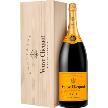 CHAMPAGNE VEUVE CLICQUOT Salmanazar -  Brut Carte Jaune - Caisse Bois 