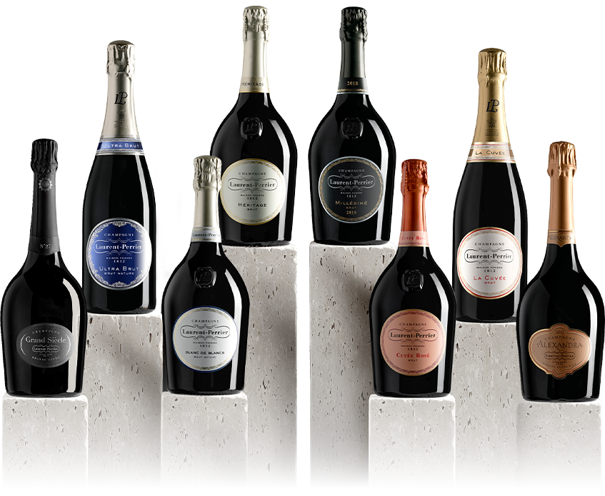 Gamme des bouteilles de la Maison de Champagne Laurent-Perrier