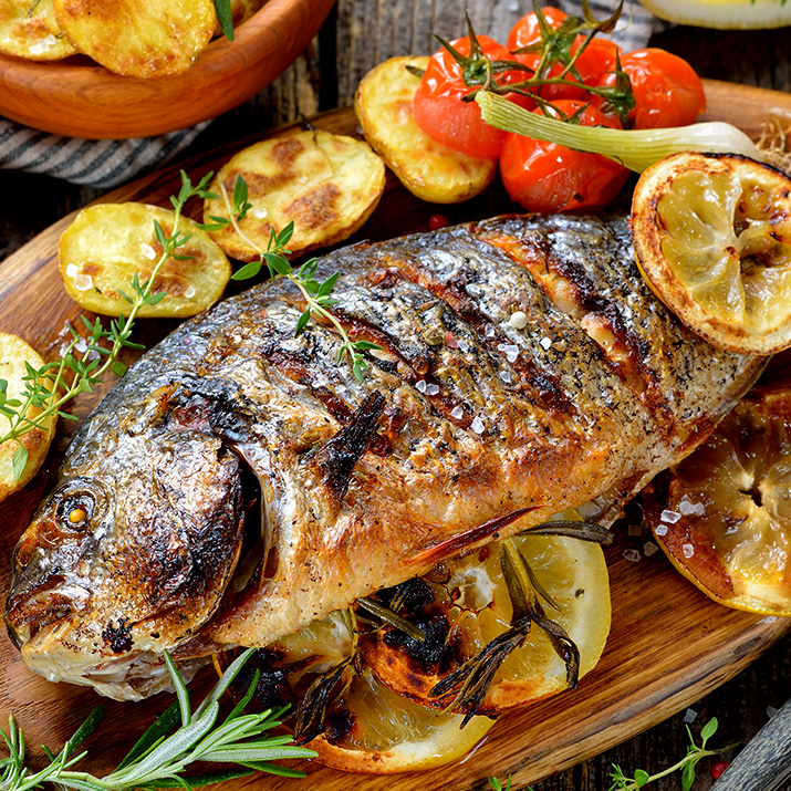 Dorade grillée aux herbes & citron