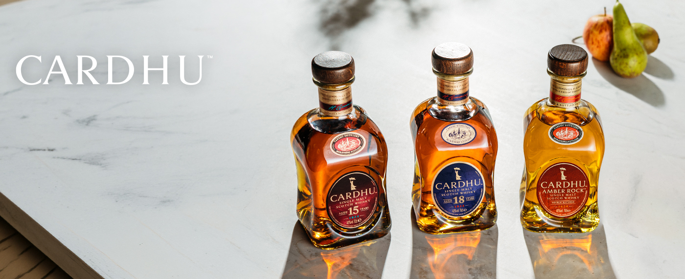 Gamme de bouteilles de Whisky Cardhu