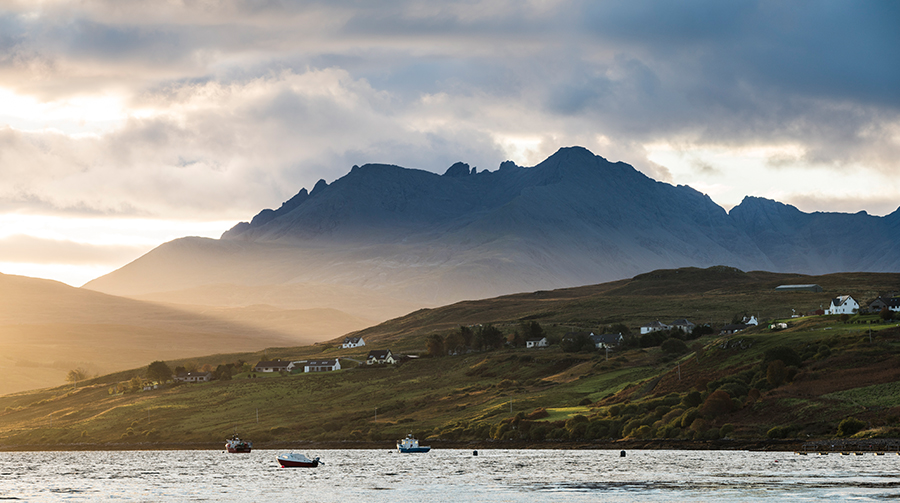 Paysage de la mer de l'île de sky - Whisky Talisker