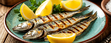 Photo d'un plat de Sardines grillées au barbecue