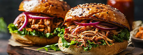 Photo d'un Burger Pulled pork sauce barbecue
