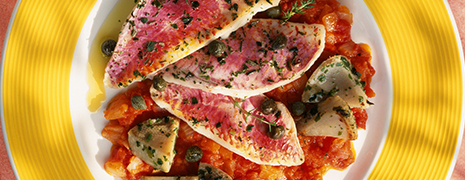 Photo d'un plat de Filets de rougets aux artichauds
