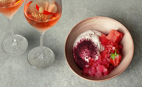 Plat d'accompagnement pour le Mumm Rosé