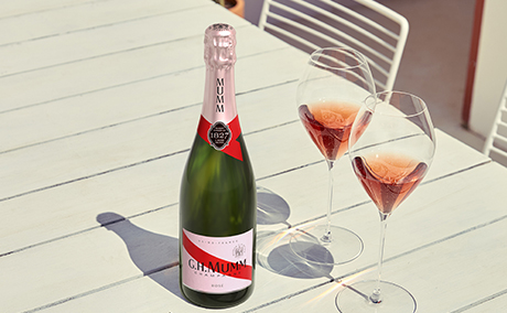 Bouteille de champagne Mumm Rosé