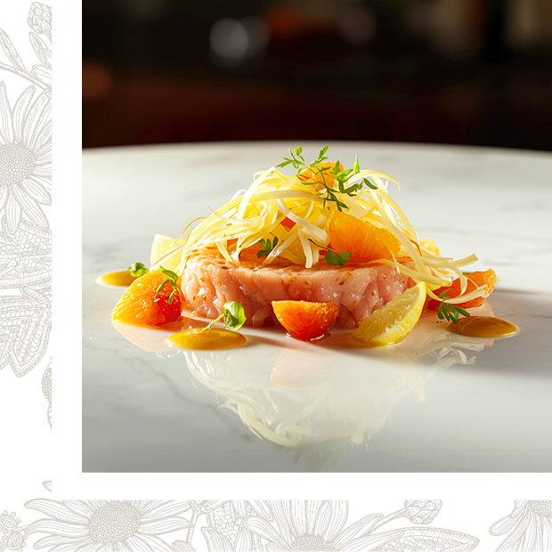 Tartare de dorade aux agrumes
