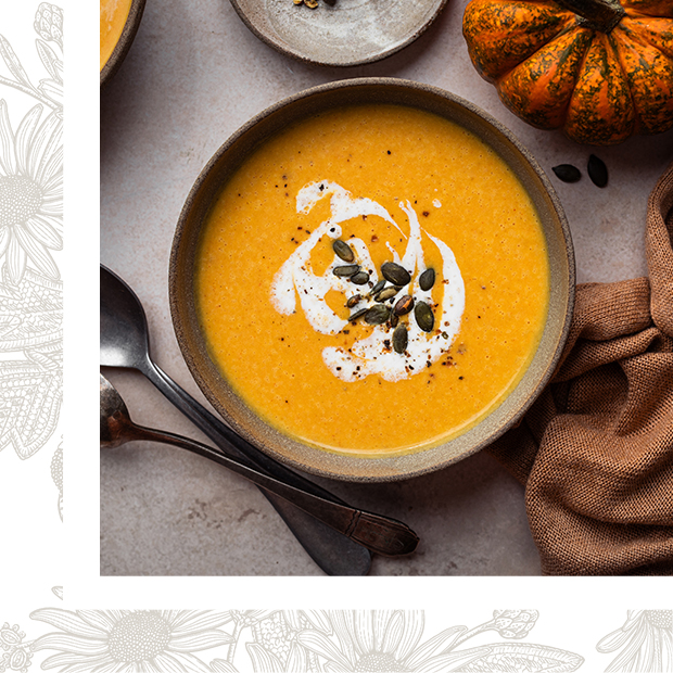 Velouté de potimarron au lait d’amande