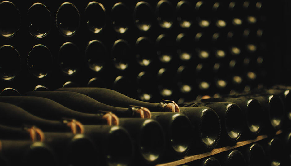 Moët & Chandon bouteilles dans une cave