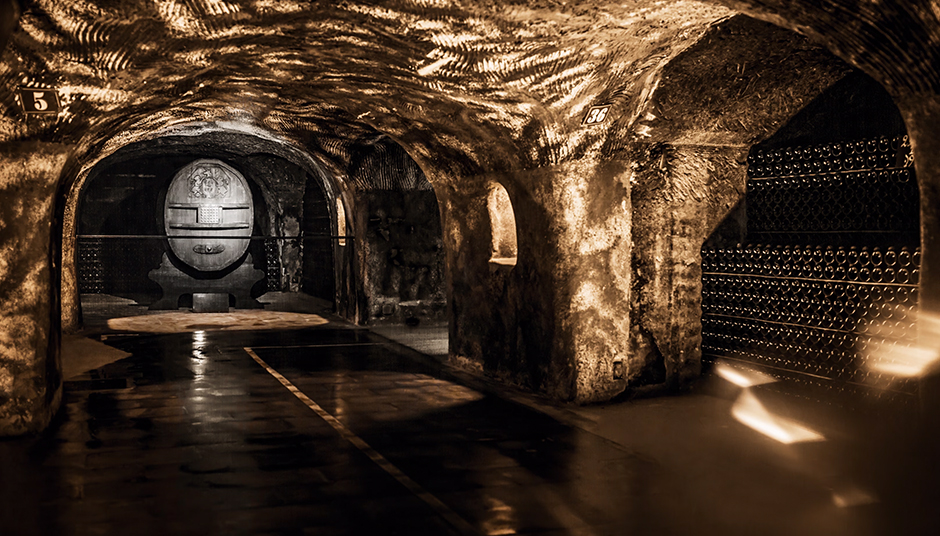 Moët & Chandon la cave de champagne à Epernay
