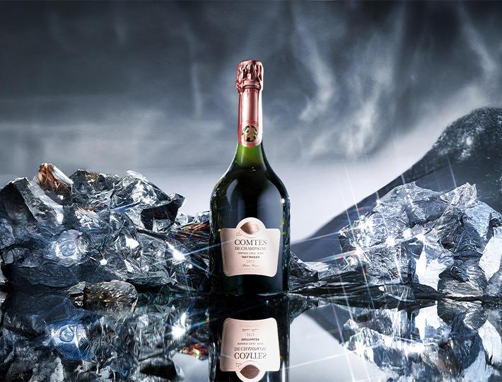 Bouteille de champagne Comtes de champagne Rosé 2012 Taittinger