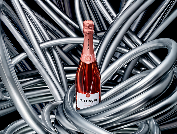 Bouteille de champagne Prestige Brut Rosé de Taittinger