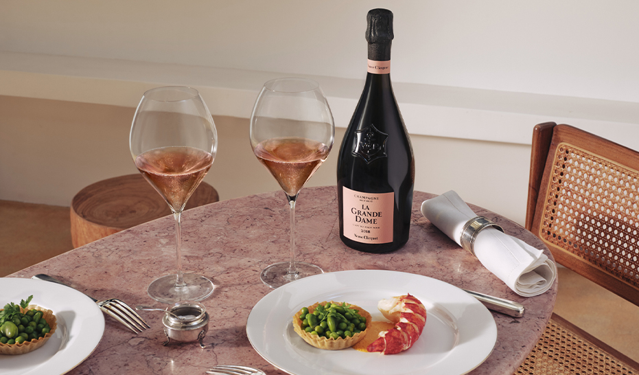 Dégustation et accord de la Grande Dame rosé 2018 par la maison Veuve Clicquot